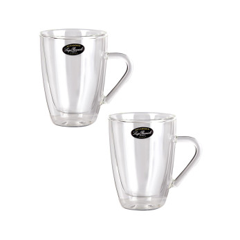 Набор кружек с двойными стенками, хрустальное стекло, Luigi Bormioli Thermic glass, 320 мл