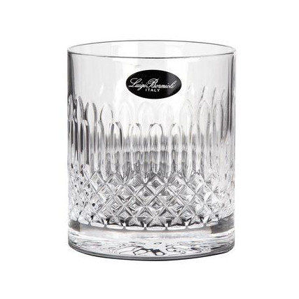Набор низких стаканов Luigi Bormioli Diamante 380 мл, хрустальное стекло, 4 шт.