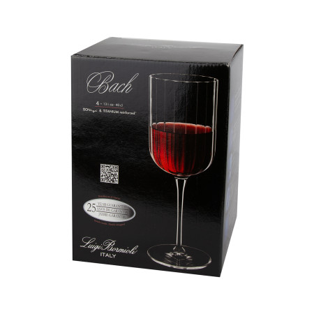 Набор бокалов для красного вина Bach 400 мл, хрустальное стекло,4 шт.