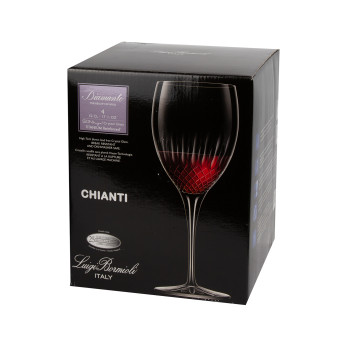 Набор бокалов для вина 520 мл Diamante Chianti, хрустальное стекло, 4 шт.